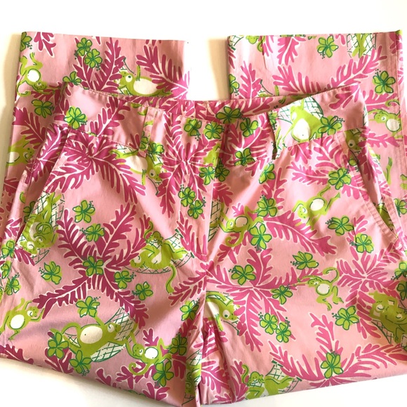 Lily Pulitzer Printed Monkey Palm Floral Pants - 4 - Picture 2 of 8